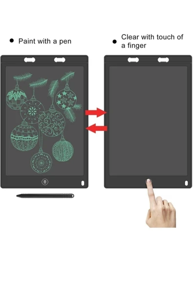 Yazılıp Silinebilen Yazı Tableti 8,5 Inç Manyetik Tablet Yeşil - Resim 5