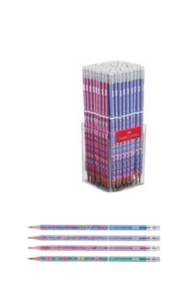 Faber Kelebek Silgili 2B Yuvarlak Kurşun Kalem 12 Li Paket (5244000049) - Resim 2