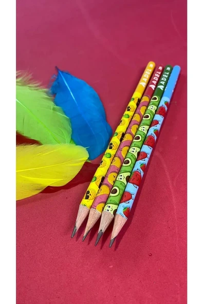 Kurşun Kalem Meyveler 2B 6 Adet - 5