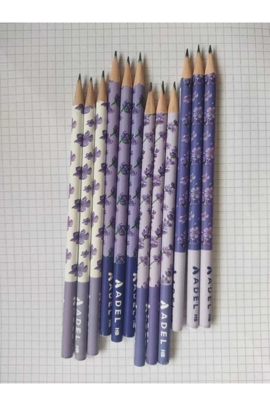 Lavanta Kurşun Kalem HB 12 Adet