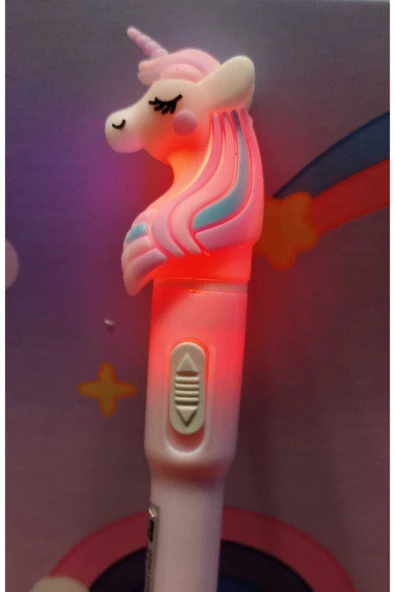 Unicorn Başlıklı Işıklı Versatil 0.7 Uçlu Kalem - Resim 3