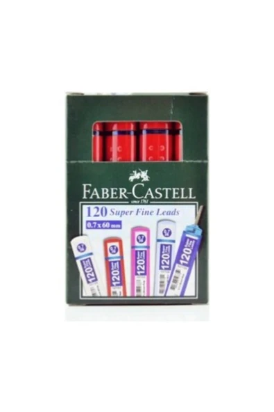 Faber-Castell Faber Castell 120 Li Kalem Ucu 0.7mm 1 Paket 12 Adet // Kırmızı Renk
