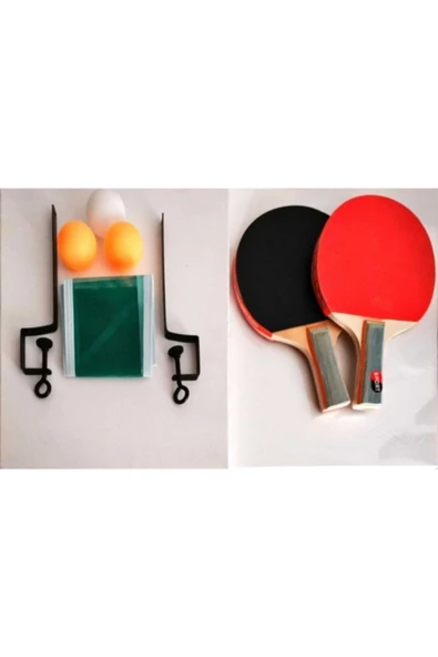 Inci Paketi Masa Tenis Seti 2 Raket 3 Top Ve File