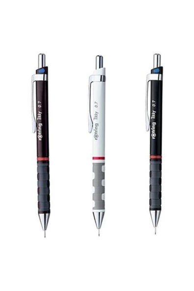Tikyy 0,7 Uçlu Kalem 3'lü Set + Faber Castell Grip Min 0.7 2b 60 Mm 120`li Hediye