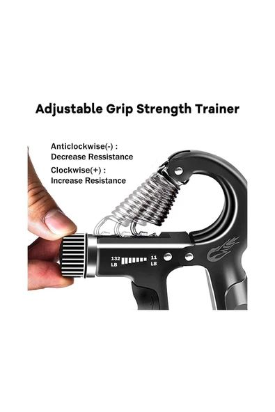 Orijinal Sayaçlı El Yayı 60 Kg - 5 Kg Ayarlanabilir 1 Adet El Yayı Bilek Kas Güçlendirici - 4