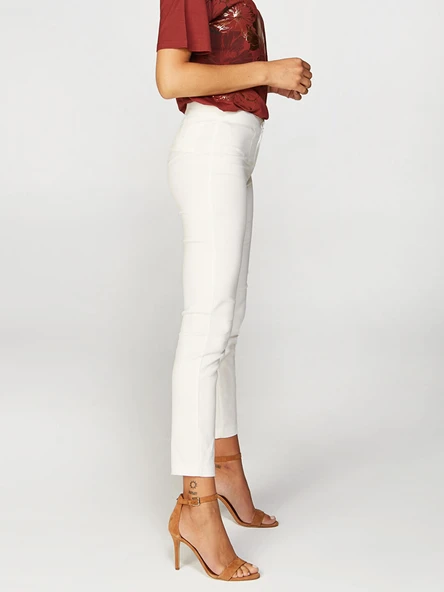 Faik Sönmez Minimalist Kadın Pantolon - Midi Boy, Regular Fit, Günlük & İş - Resim 8