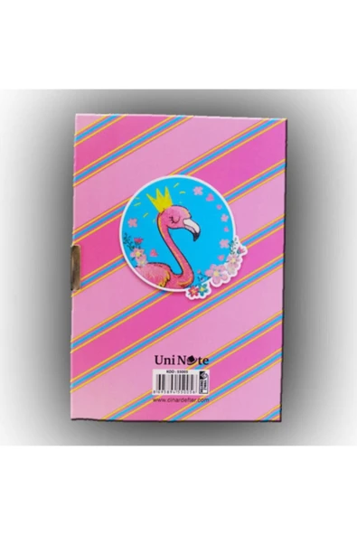 Çınar Uni Note Kilitli Günlük & Hatıra Defteri Flamingo Queen - 2