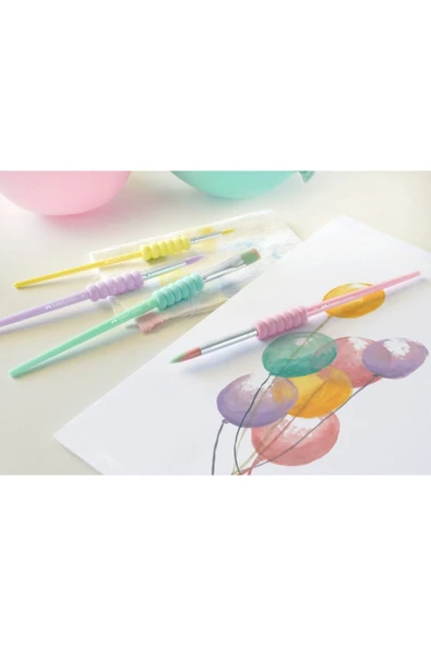 Fırça Seti Soft Touch 4'lü Pastel Renkler - 2