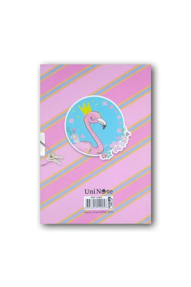Çınar Uni Note Kilitli Günlük & Hatıra Defteri Flamingo Queen - 2