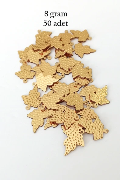 Oya Abiye Bileklik Kolye Pleksi Metalik Plastik Pul Altın Renk 8 gram 50 adet - BNC489