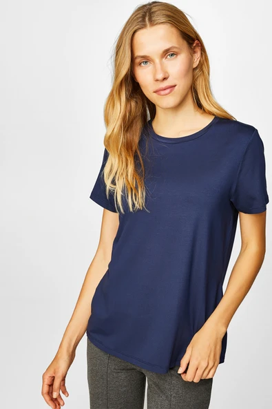 Yuvarlak Yaka Kısa Kol T-Shirt Faik Sönmez - 4