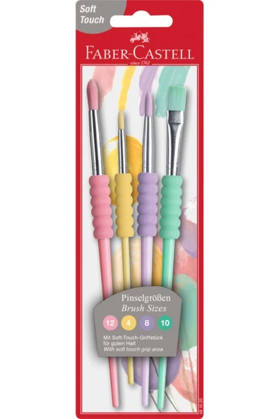 Fırça Seti Soft Touch 4'lü Pastel Renkler