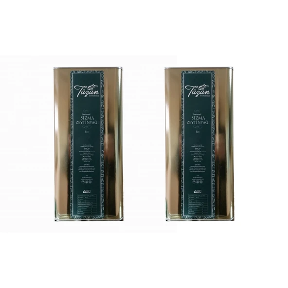 5 Lt x 2 Teneke Tüzün Natural Sızma Zeytinyağı - 2
