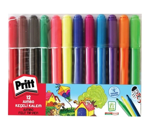 Pritt Jumbo Keçeli Kalem 12Li - 2 paket