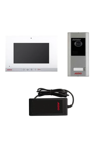 AUDİO Audio 001461 7" Görüntülü Diafon Villa Set Mekanik Butonlu