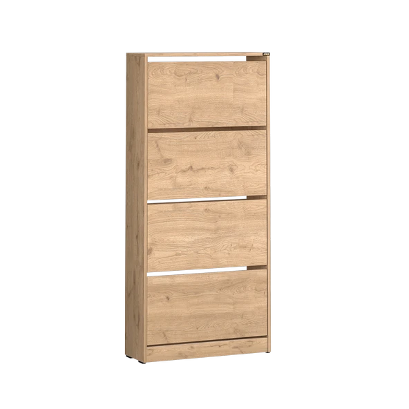 Flat Duo 4 Katlı Geniş Ayakkabılık - Florida Meşe 73x157x26 cm - 2