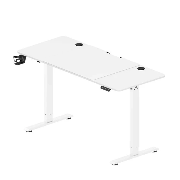 Adore Gaming Maestro-X Yükseklik Ayarlı Oyuncu Masası - Beyaz 140x72-117x60 cm - 9