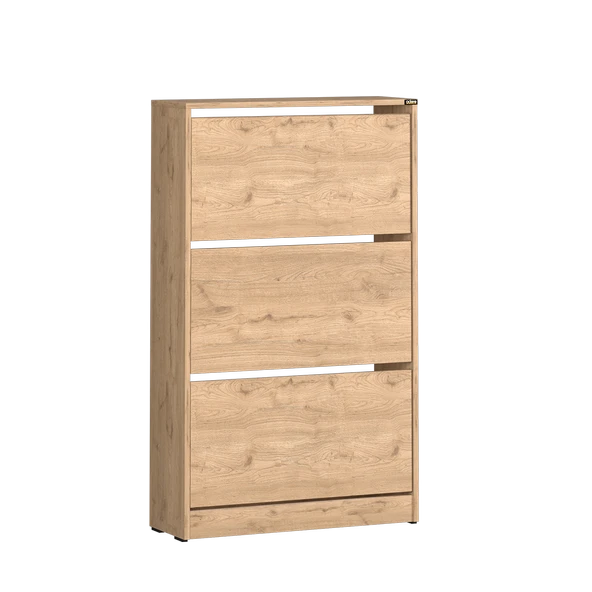 Flat Duo 3 Katlı Geniş Ayakkabılık - Florida Meşe 73x119x26 cm - 2