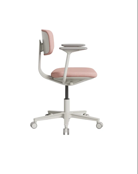 Tesla Comfort Çalışma Koltuğu - Pembe Kumaş 61x74-86x60 cm - 2