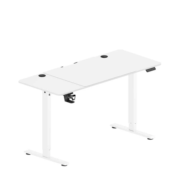 Adore Gaming Maestro-X Yükseklik Ayarlı Oyuncu Masası - Beyaz 140x72-117x60 cm - 11