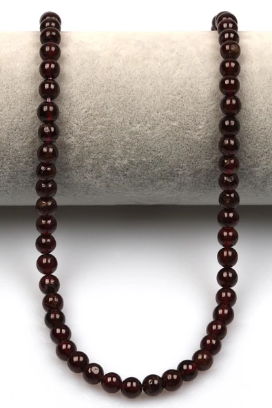 Pembe Garnet (A Kalite) Doğaltaş Dizi 5 mm Küre Kesim - 2