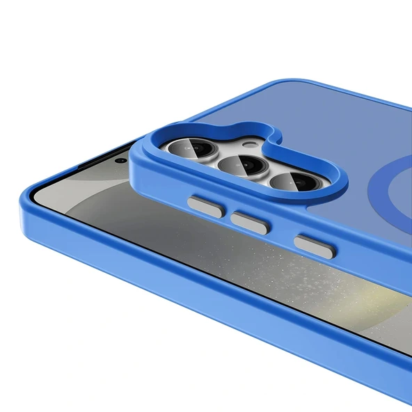 Samsung  Samsung  GalaxyS25 Plus Kılıf Magsafe Şarj Özellikli Mat Arka Yüzey Sio Kapak - Resim 11