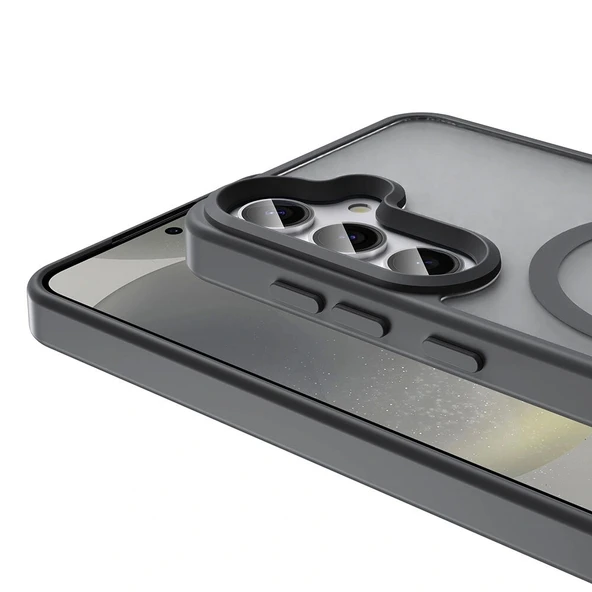 Samsung  Samsung  GalaxyS25 Plus Kılıf Magsafe Şarj Özellikli Mat Arka Yüzey Sio Kapak - Resim 5
