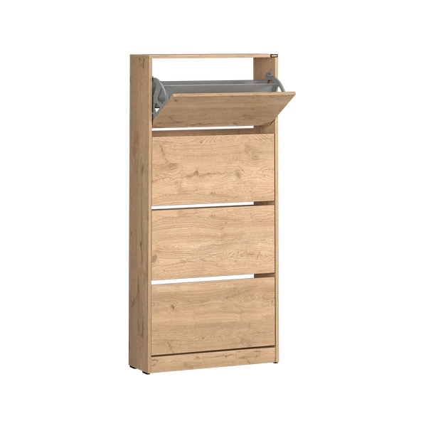 Flat Duo 4 Katlı Geniş Ayakkabılık - Florida Meşe 73x157x26 cm - 4