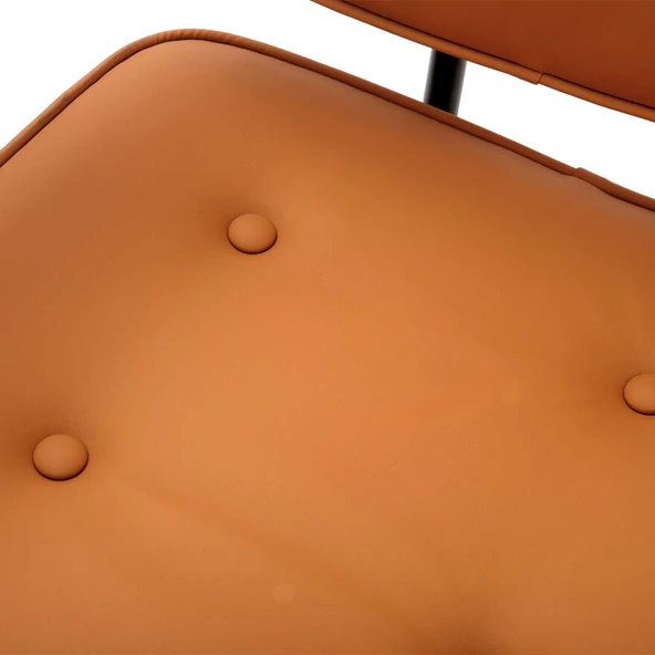 Button Çalışma Sandalyesi S.Deri - Koyu Hardal 62x77-87x60 cm - 3