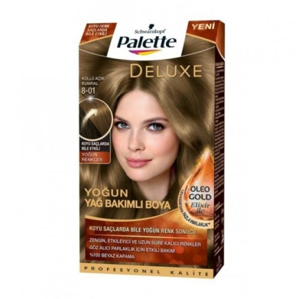 Palette Saç Boyası  8-01 Küllü Açık Kumral - 1