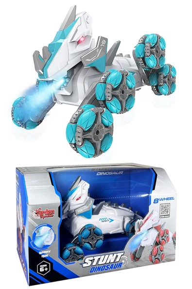 Kumandalı Şarjlı Buhar Çıkaran 8 Teker Dinozor Araba: Jurassic Heyecanı Tekerleklerde! ürün görseli 1