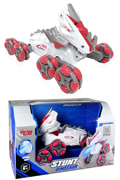 Kumandalı Şarjlı Buhar Çıkaran 8 Teker Dinozor Araba: Jurassic Heyecanı Tekerleklerde! - Resim 4