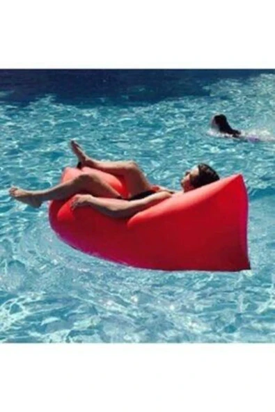 Dynamic Portatif Şişme Şezlong Kırmızı (TEŞHİR)