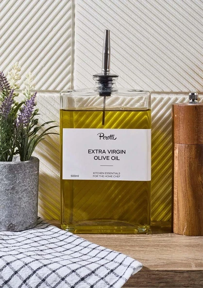 Cam Yağdanlık - Sosluk, Sirkelik, Yağlık - Gümüş Başlık - 500 ML - 2