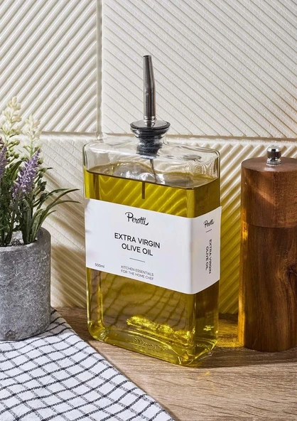 Cam Yağdanlık - Sosluk, Sirkelik, Yağlık - Gümüş Başlık - 500 ML - 3