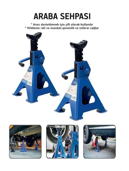 Cmc Araba Sehpası Kriko 3 Ton (Kutu Içi 2 Adet) - 2