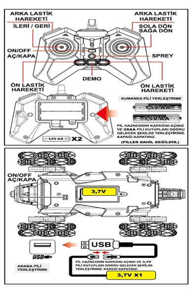 Kumandalı Şarjlı Buhar Çıkaran 8 Teker Dinozor Araba: Jurassic Heyecanı Tekerleklerde! - Resim 6