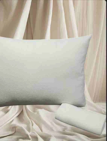 Yastık Kılıfı iç Astar, Fermuarlı, Yumuşak Örme Kumaş, 2'li 50x70 Beyaz Yastık Şiltesi - Resim 4