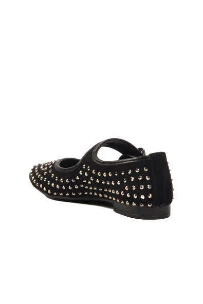 Ayakmod Siyah Taş İşlemeli Kadın Babet 354159 Z - 4