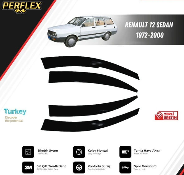 CAM RÜZGARLIĞI V2 MUGEN RENAULT 12 SEDAN 1972-2000