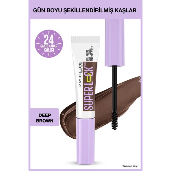 Super Lock Brow Glue Kaş Sabitleyici Maskara - Deep Brown - 2