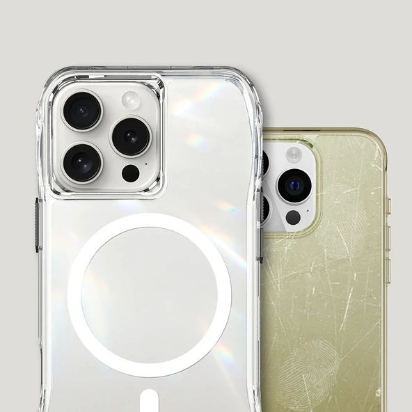 iPhone 16 Pro Max Kılıf Magsafe Şarj Özellikli Airbagli Şeffaf İncek Kapak - Resim 9