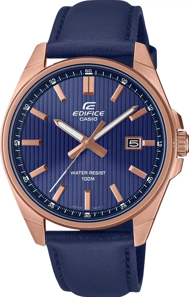 Casio EFV-150CL-2AVUDF Edifice Quartz Deri Lacivert 10 ATM 43 mm Erkek Kol Saati