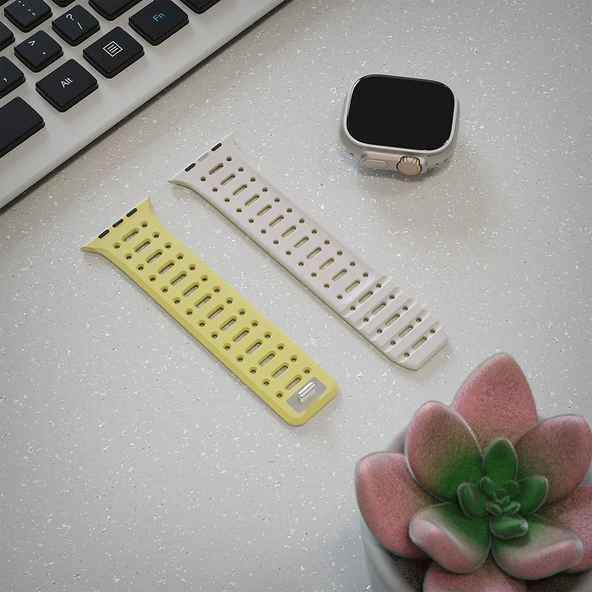 Watch Ultra 49mm KRD-124 Silikon Kordon Strap Kayış - Resim 11