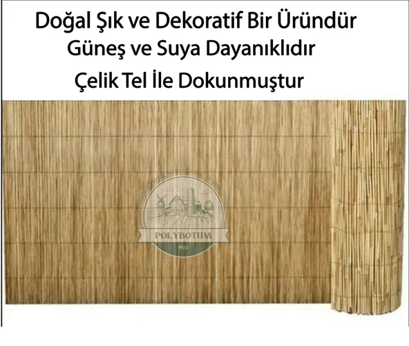 Hasır Kamış Balkon Çiti Bahçe Çiti Dekarasyon - 2