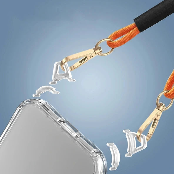 iPhone 15 Kılıf Airbagli Takılabilir Askı Aparatlı Snap Silikon Kapak - 5