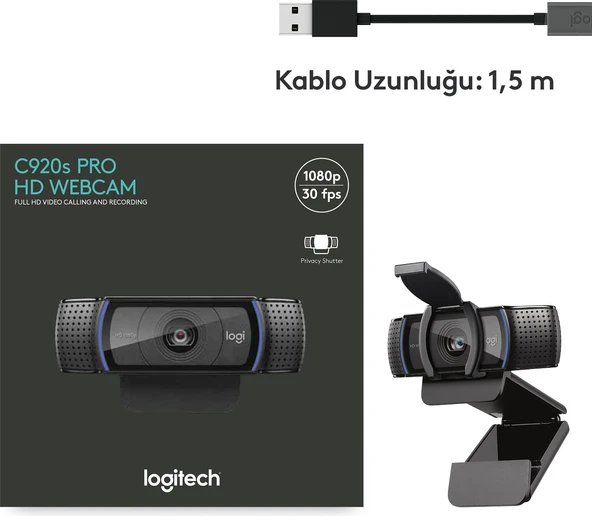 Logitech C920s ProHD 1080P Webcam 960-001252 - 10