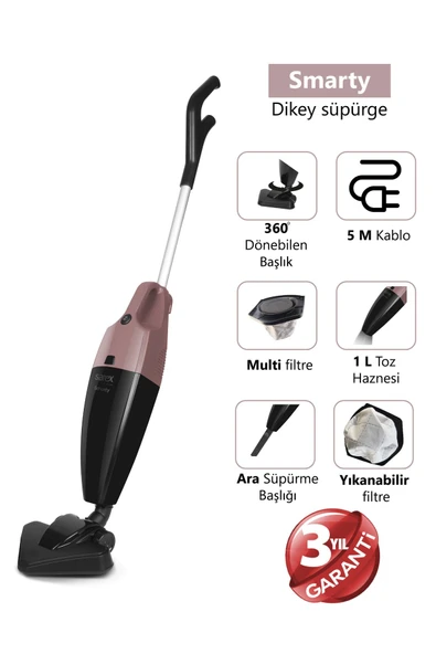 Sarex - Sr-5010 Smarty Dikey Elektrikli Süpürge - Rose