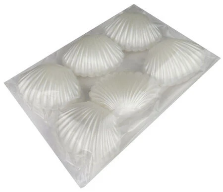 Sedefli İnci Detaylı İstiridye Kutuda Mum (6 ADET) - 3