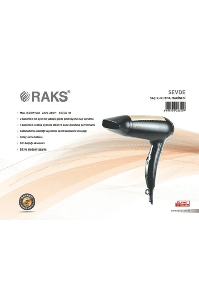 Raks Sevde 1600W Katlanır Saç Kurutma Makinesi - 3